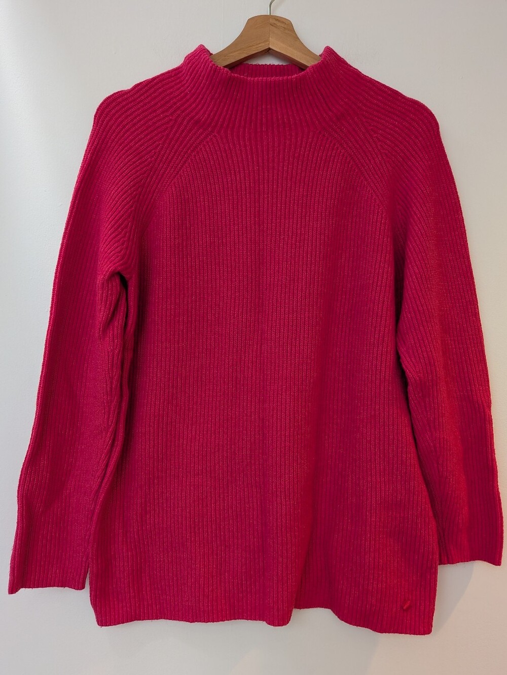 TOM TAILOR Hot Pink/Fuchsia Ribbed Knit Sweater Size L